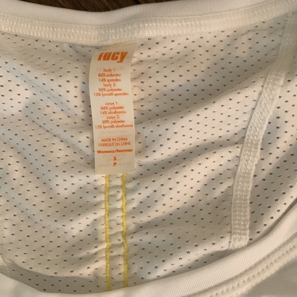 Lucy Activewear white size SM top - Picture 4 of 6